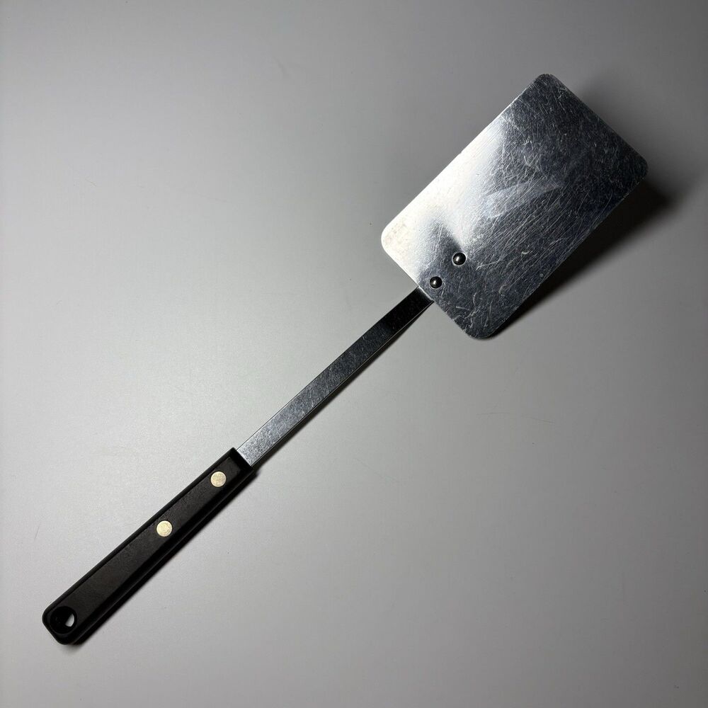 Vintage Ecko Forge Stainless Steel Spatula/Flipper/Turner Black Handle USA